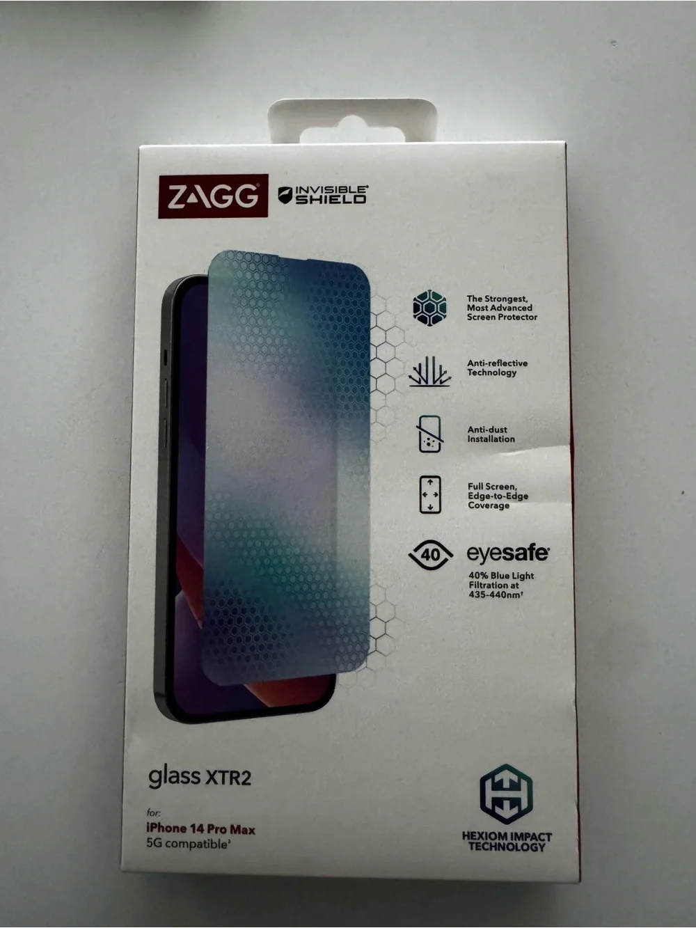 ZAGG InvisibleShield Glass XTR2 Screen Protector for iPhone 14 Pro Max - Blue